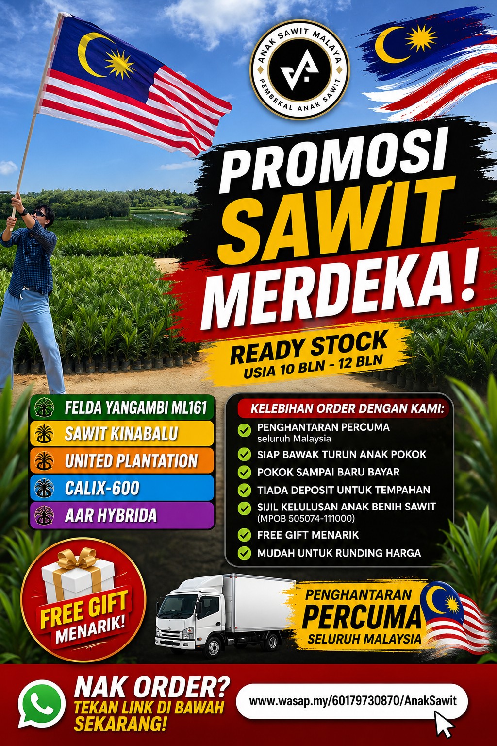 Anak Sawit Malaya HQ Facebook ad: PROMOSI SAWIT MERDEKA!!!
