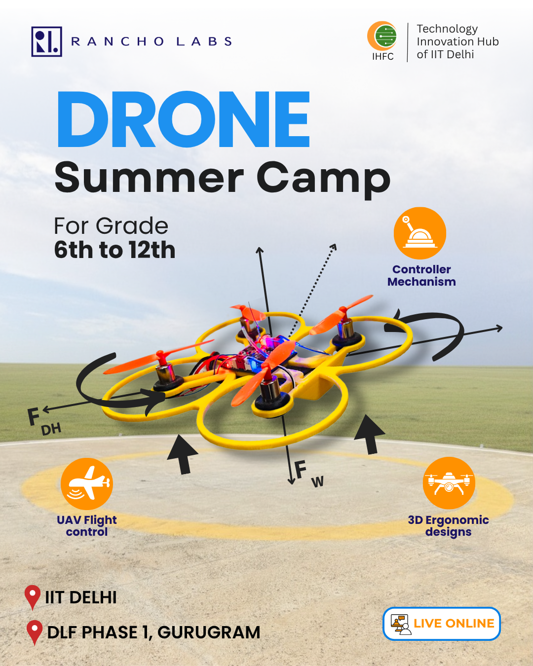 Rancho Labs Facebook ad: A Summer of Building & Innovation: Drone Summer Camp