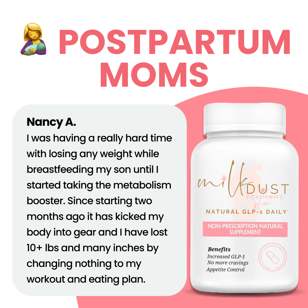 Milk Dust Katie Pickett Facebook ad: Boost GLP-1 Postpartum