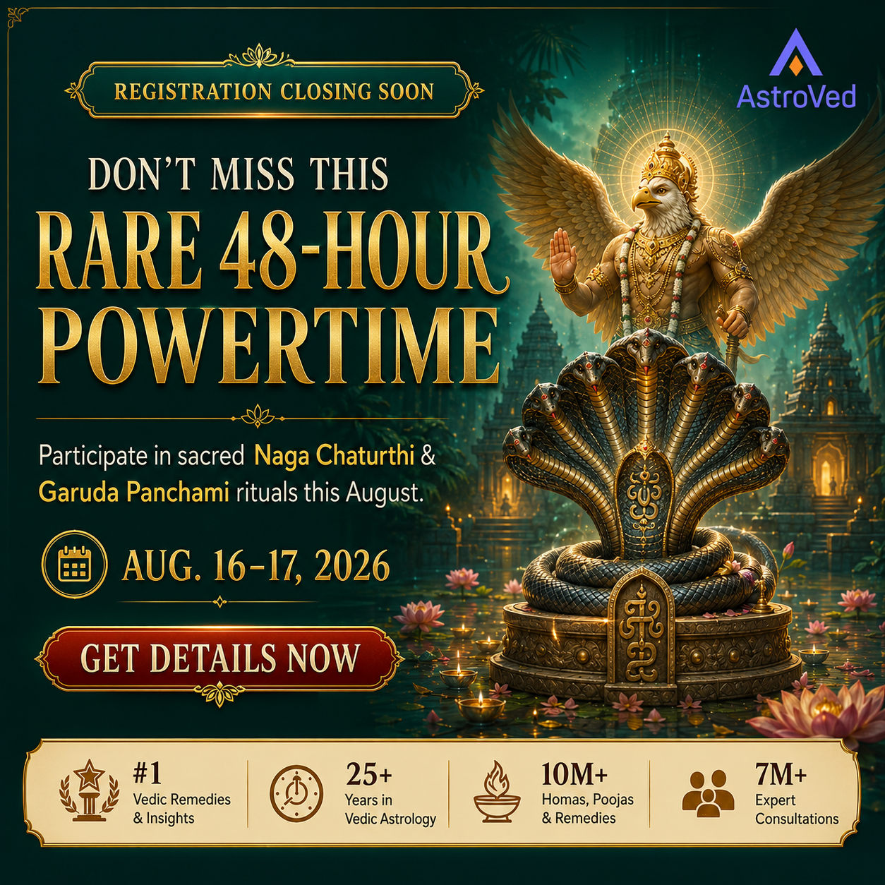 AstroVed Facebook ad from Aug 11, 2026