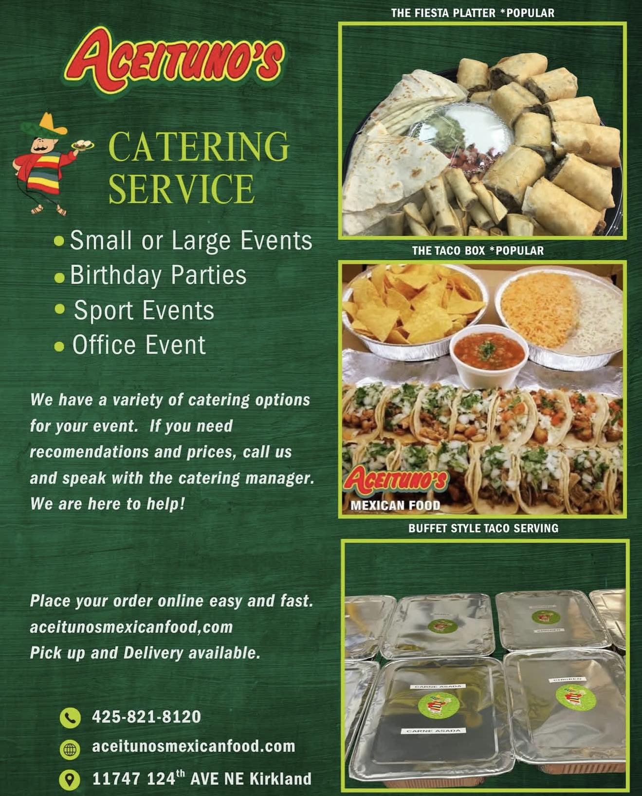 Aceituno's Mexican Food Kirkland Facebook ad