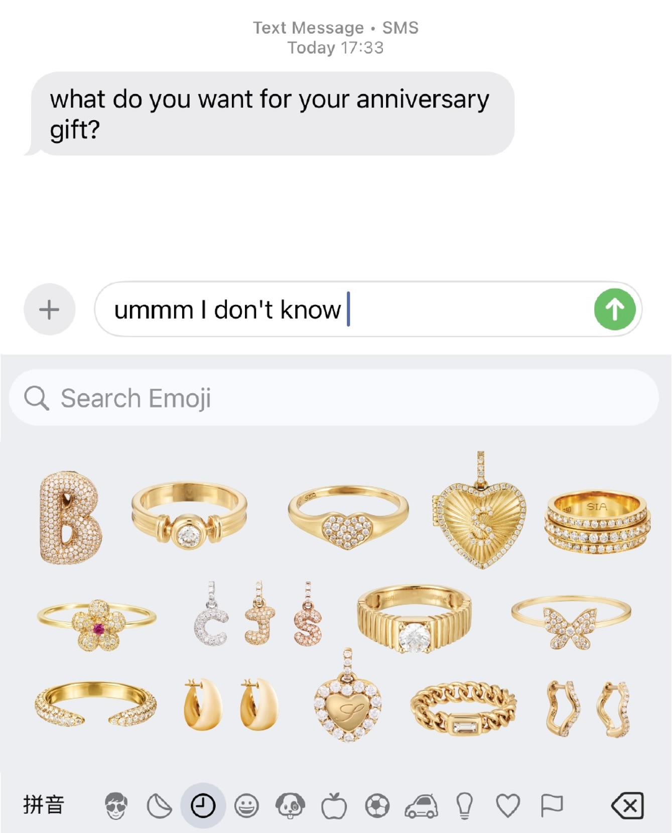 SIA Jewelry Facebook ad: Go Baby, you know the answer