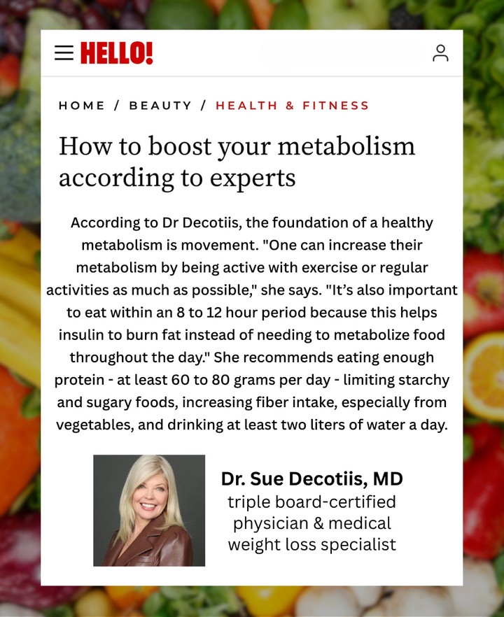 Dr. Sue Decotiis, MD - Medical Weight Loss + HRT Physician Facebook ad: A healthy metabolism isn’t about extremes or quick…