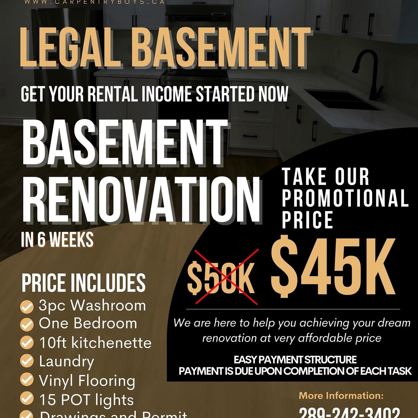 CARPENTRY BOYS Facebook ad
