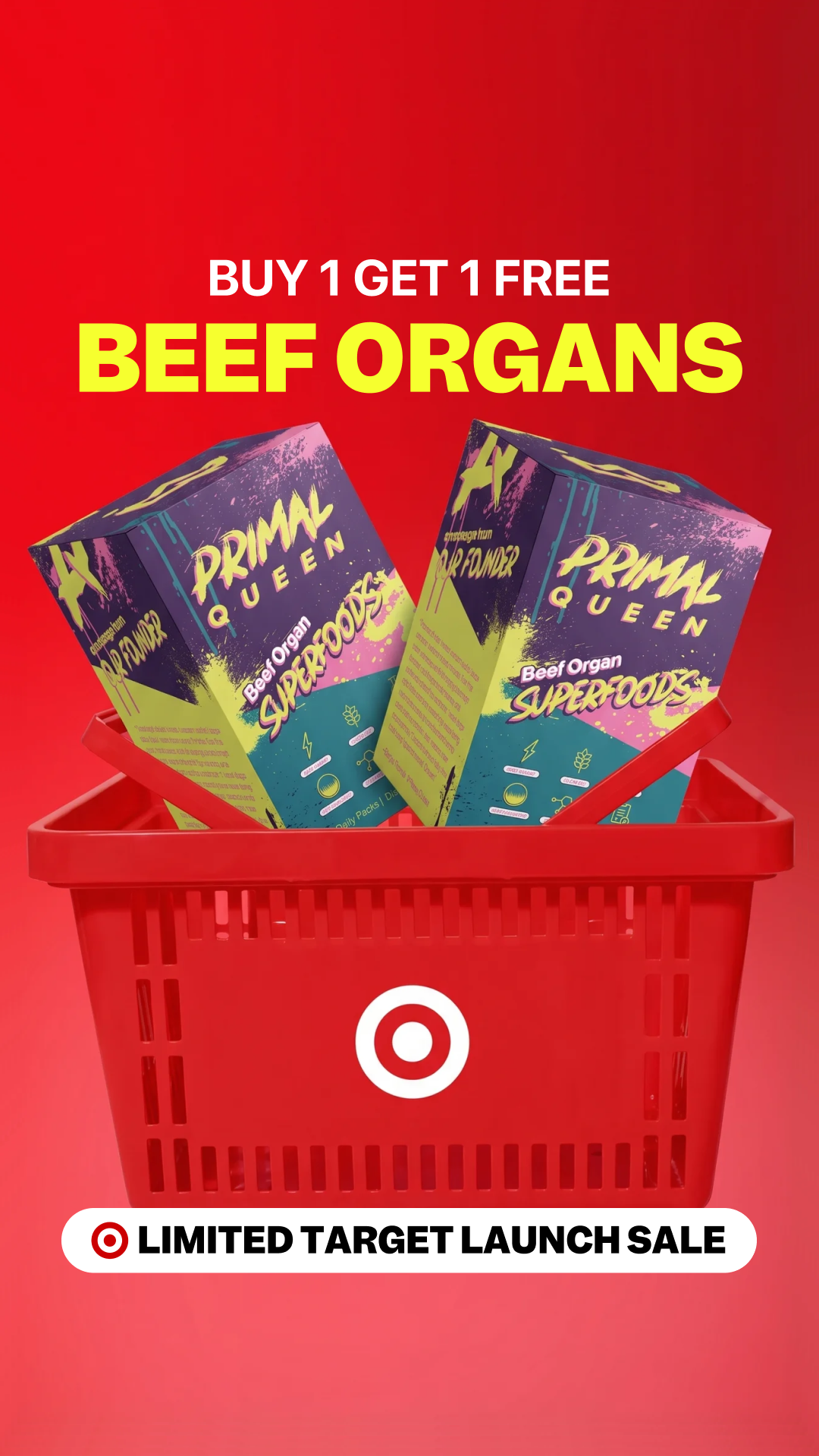 Primal Queen Facebook ad: Buy 1 Primal Queen at Target, Get 1 FREE