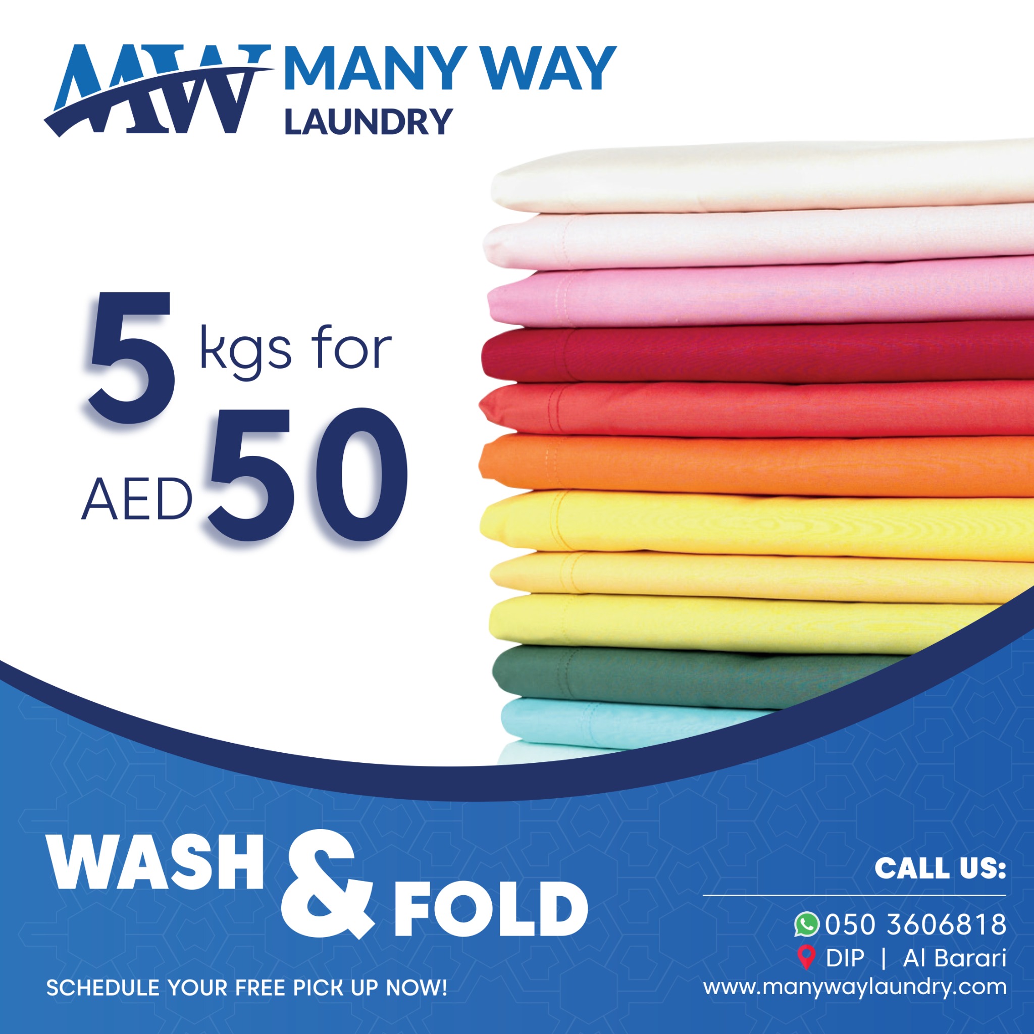 ManyWay Dry Cleaning & Laundry Facebook ad: Your favourite offer is back, except this time…