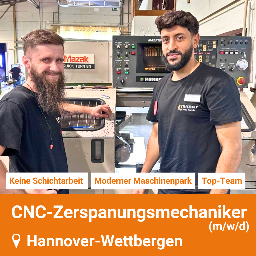 Hilmer GmbH CNC-Technik Facebook ad: CNC-Zerspanungsmechaniker (m/w/d) - Drehen oder Fräsen