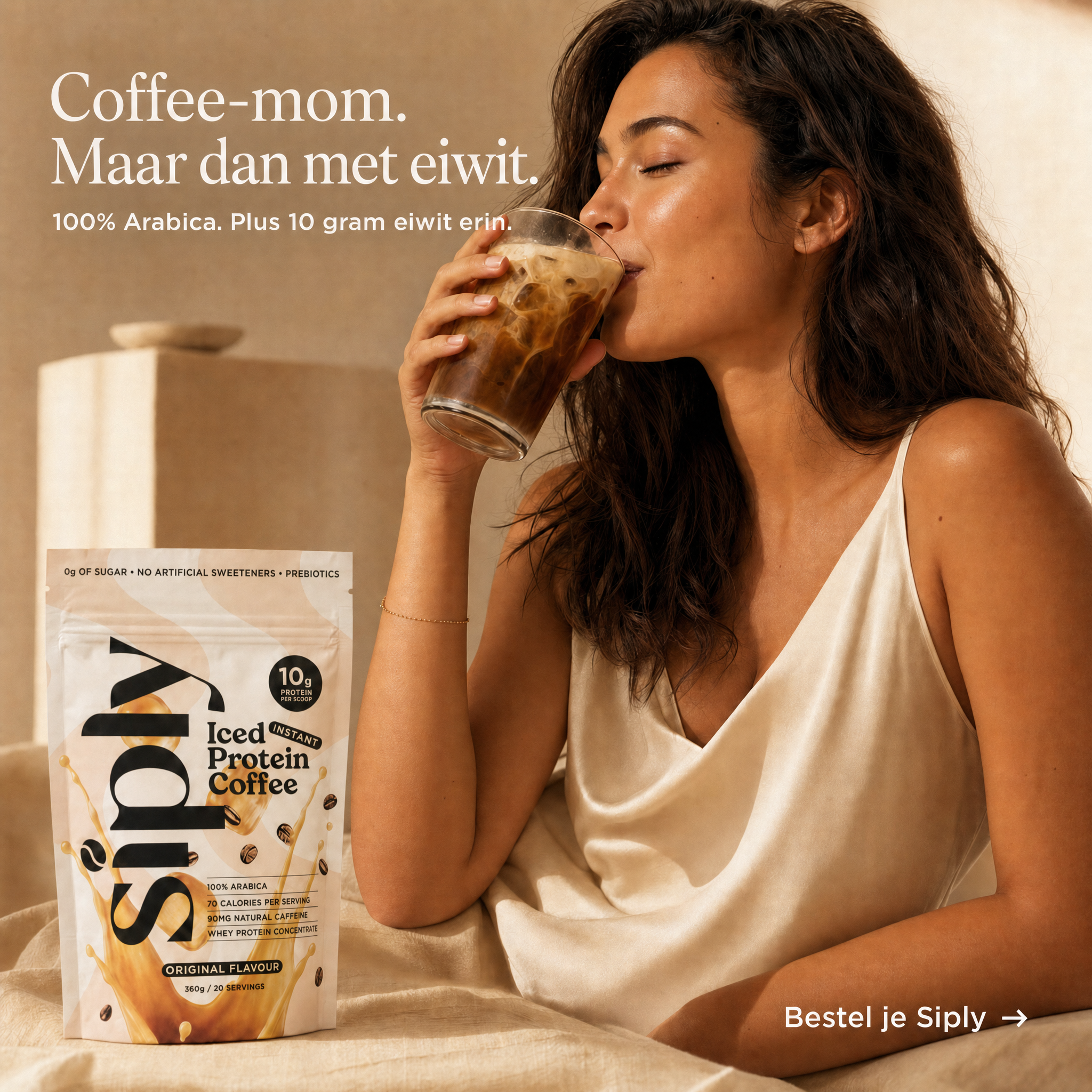 Siply Coffee Facebook ad: Krijg 15% extra korting met SIPLY15OFF