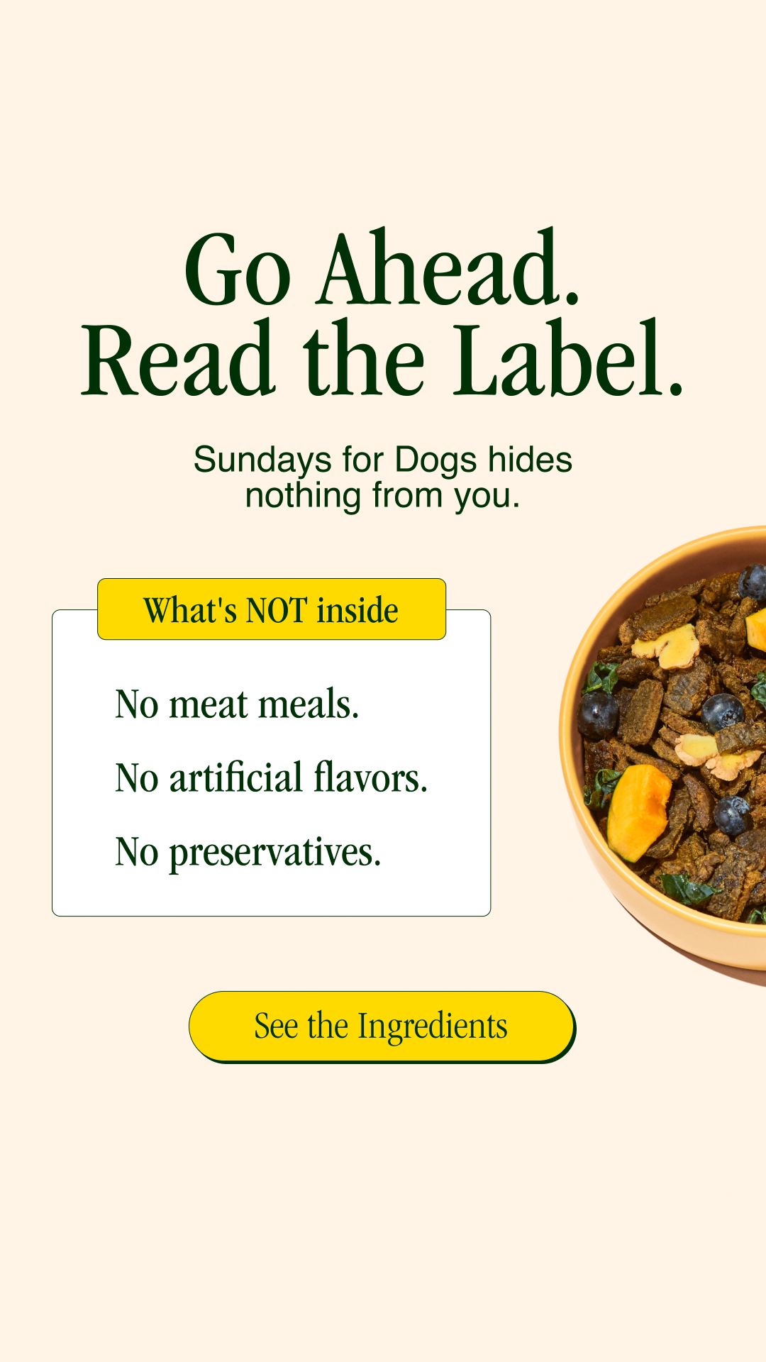 Sundays Facebook ad