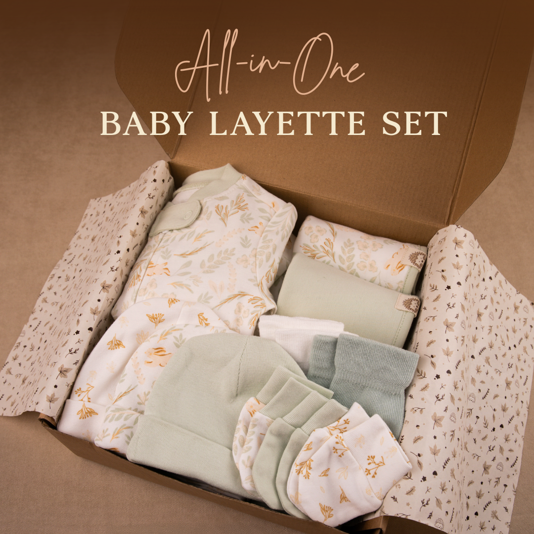 My Little Zone Facebook ad: 30-piece newborn layette set designed in soft, neutral…