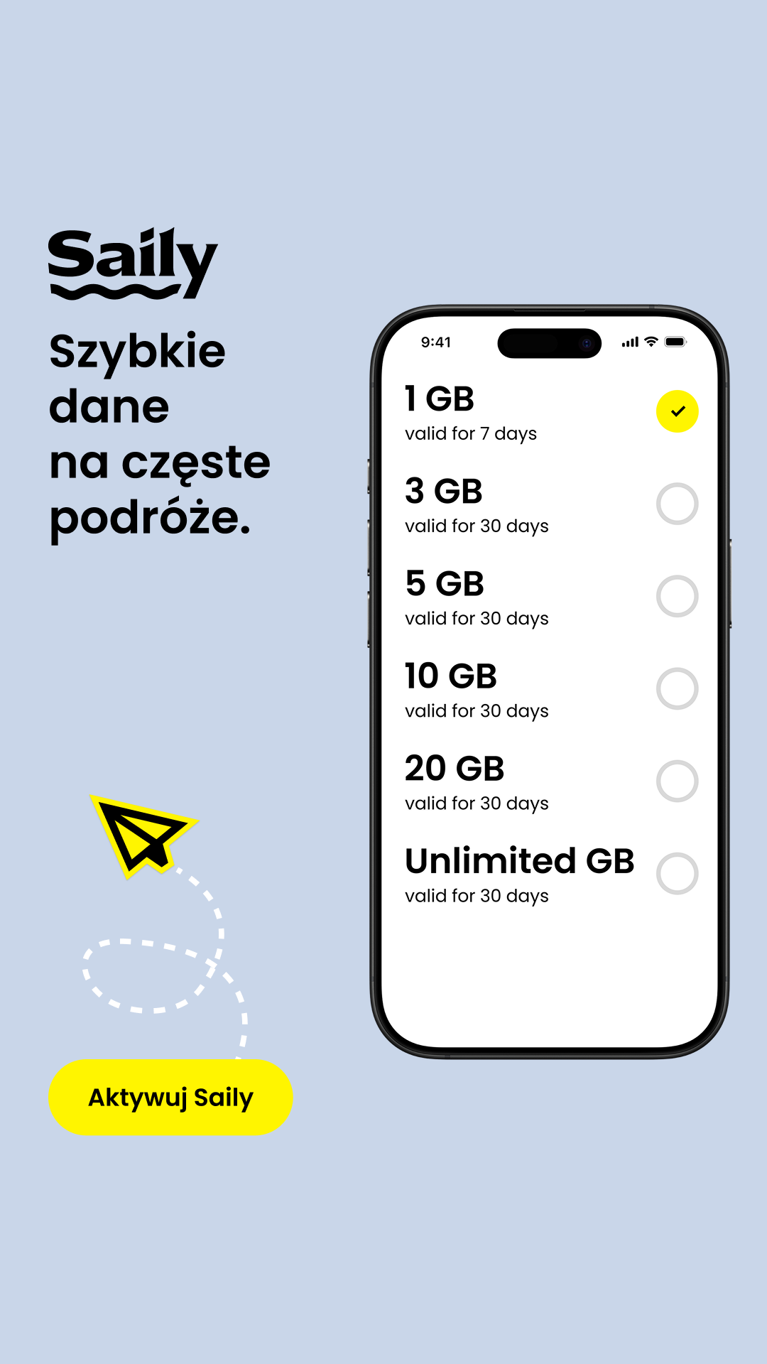 Saily Facebook ad
