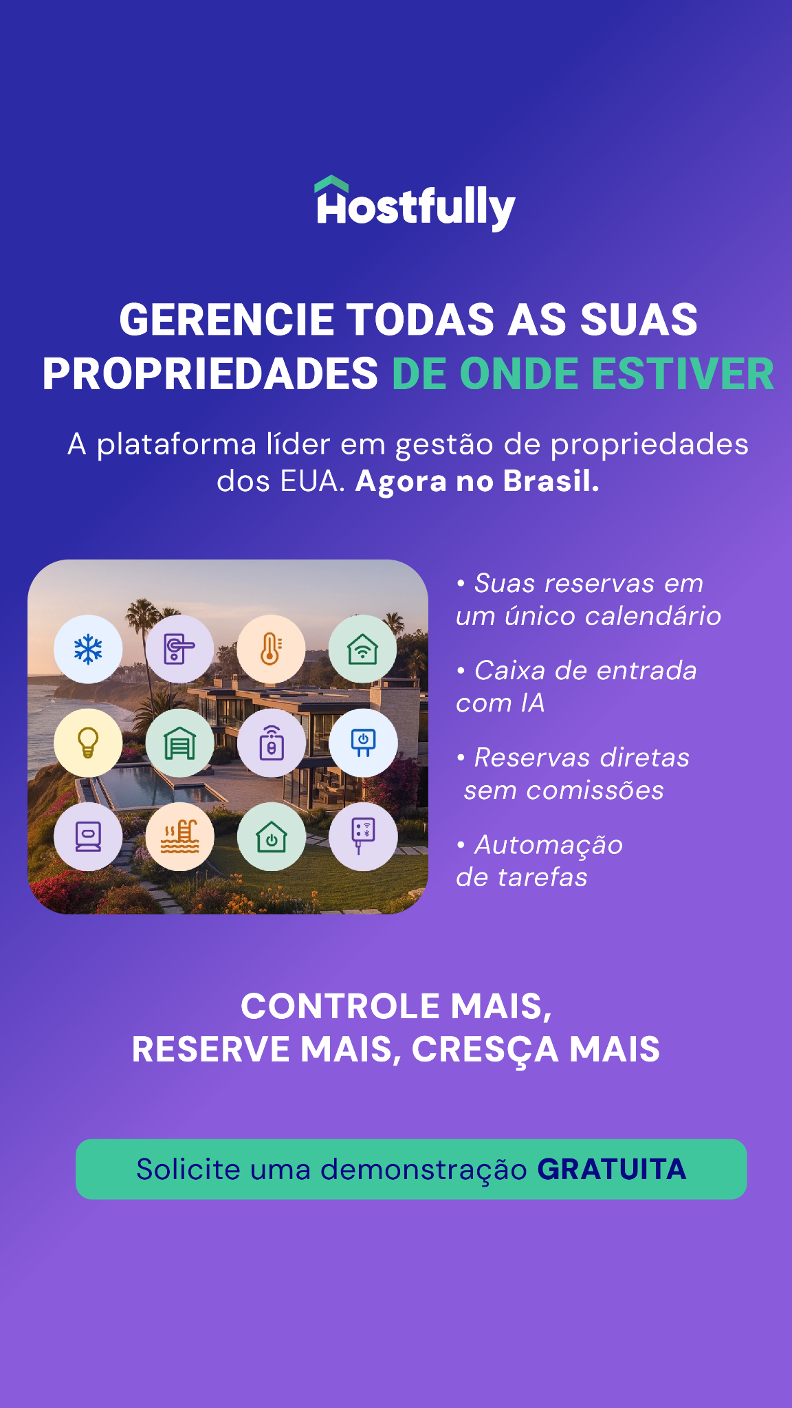 Hostfully Brasil Facebook ad