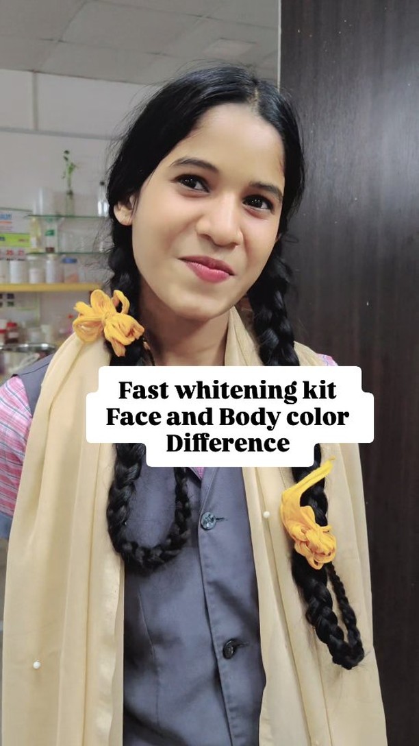 Hooshiyaa Facebook ad: Fast whitening kit Face and Body colour difference