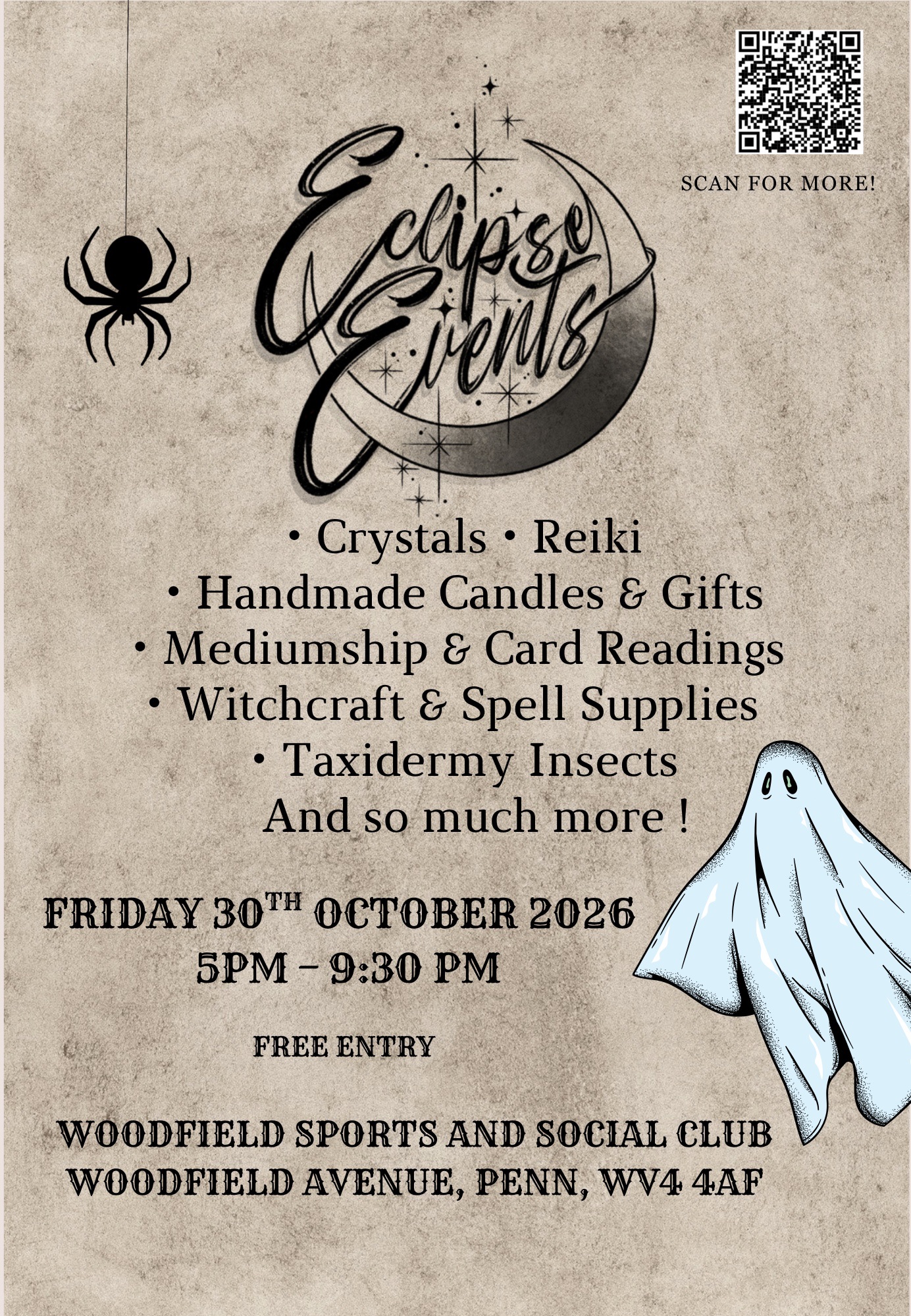 Eclipse Metaphysical Events Facebook ad: Eclipse Halloween Faire 2026
