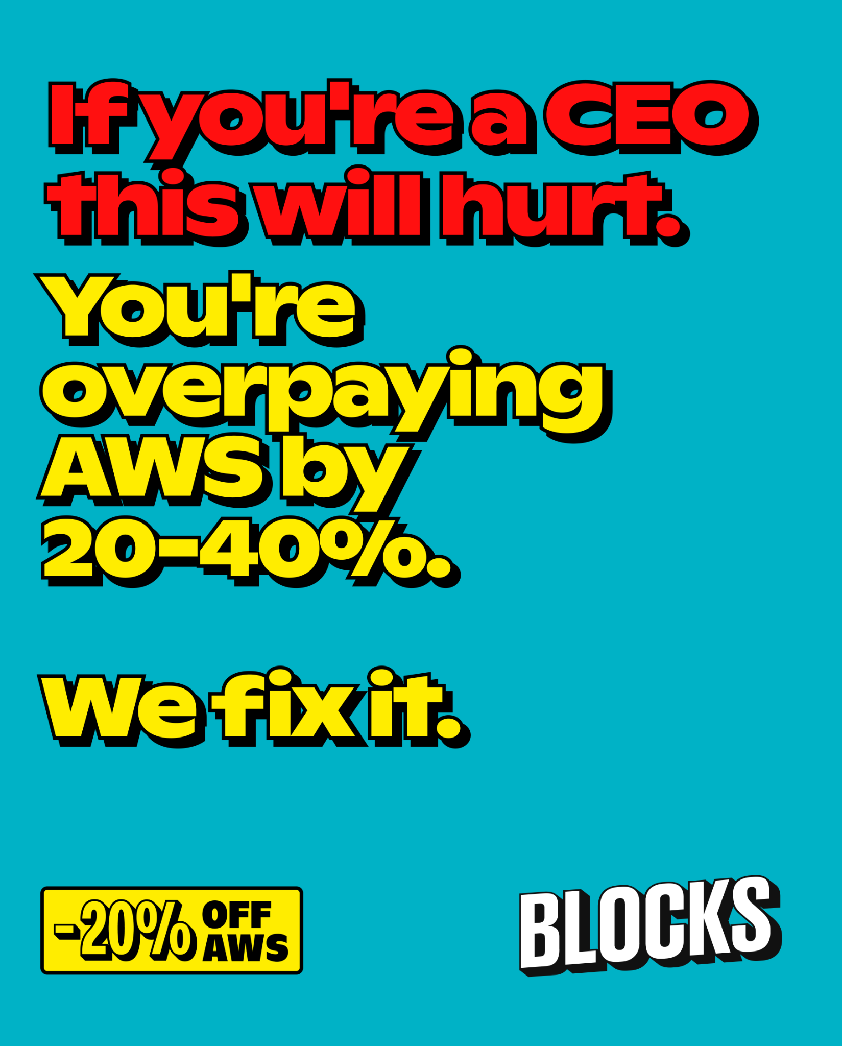 Blocks - AWS Cost Optimization Facebook ad