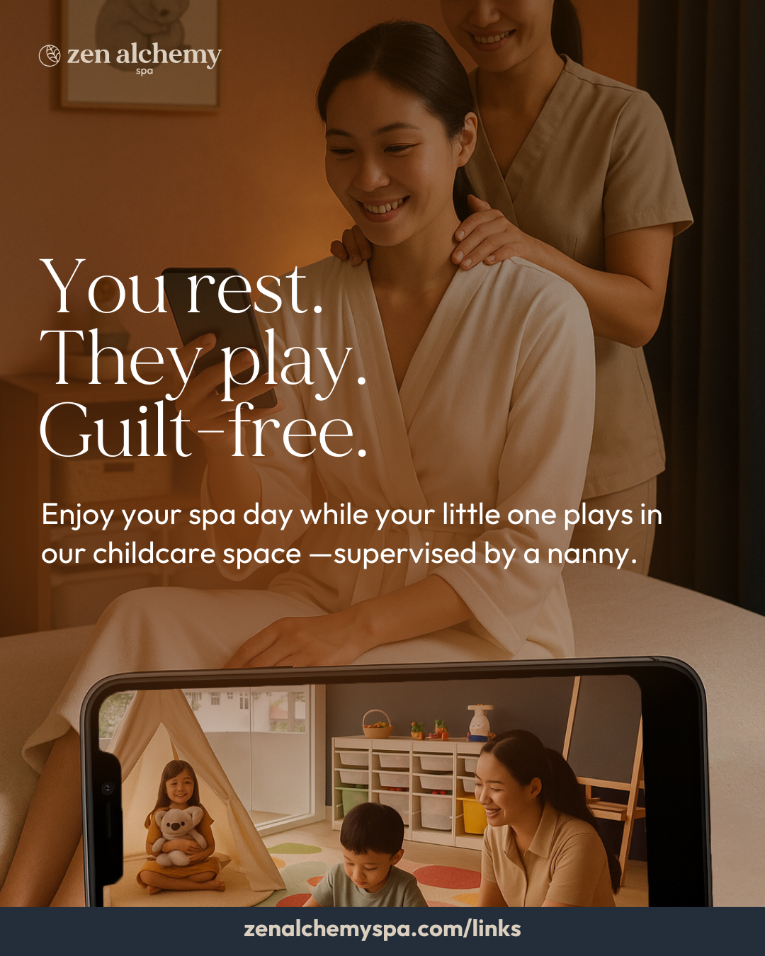 Zen Alchemy Spa Facebook ad from Jan 23, 2026