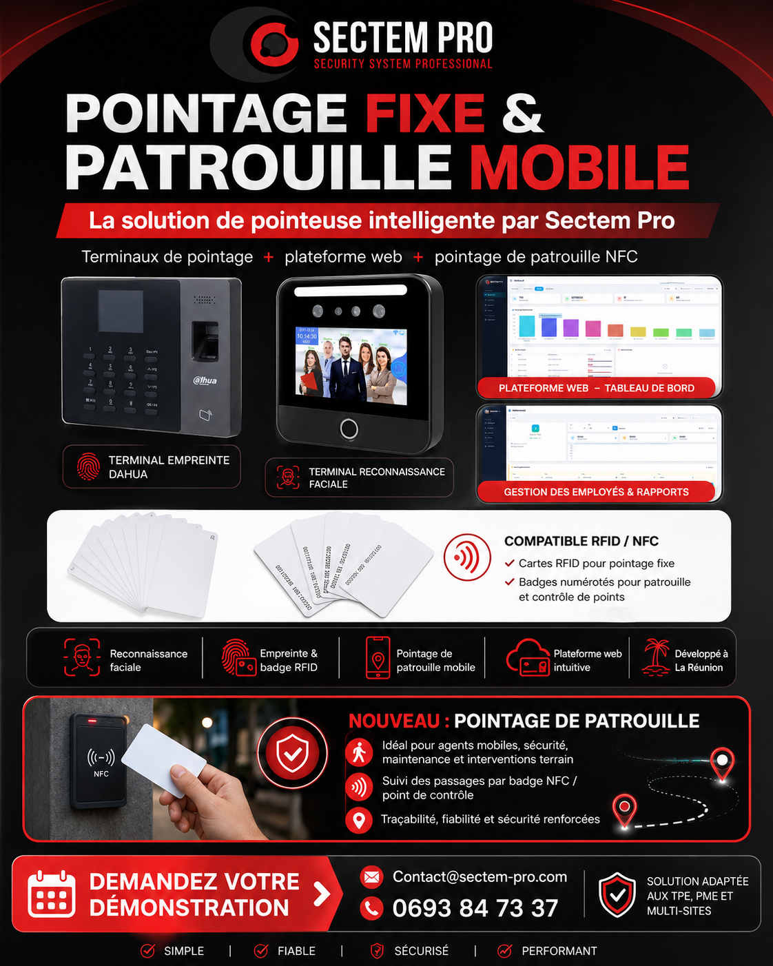 Sectem-pro Facebook ad: Pointeuse professionnelle