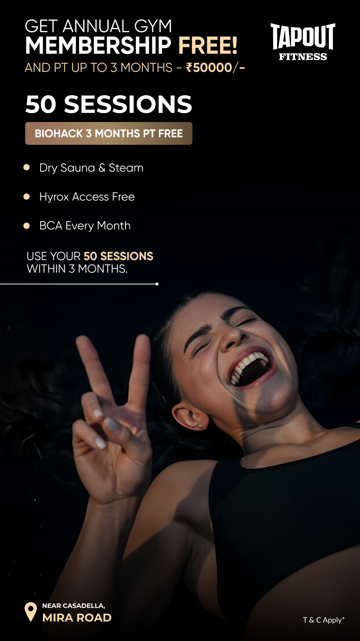 Tapout Fitness Gym Mira Road- Facebook ad from Apr 22, 2026
