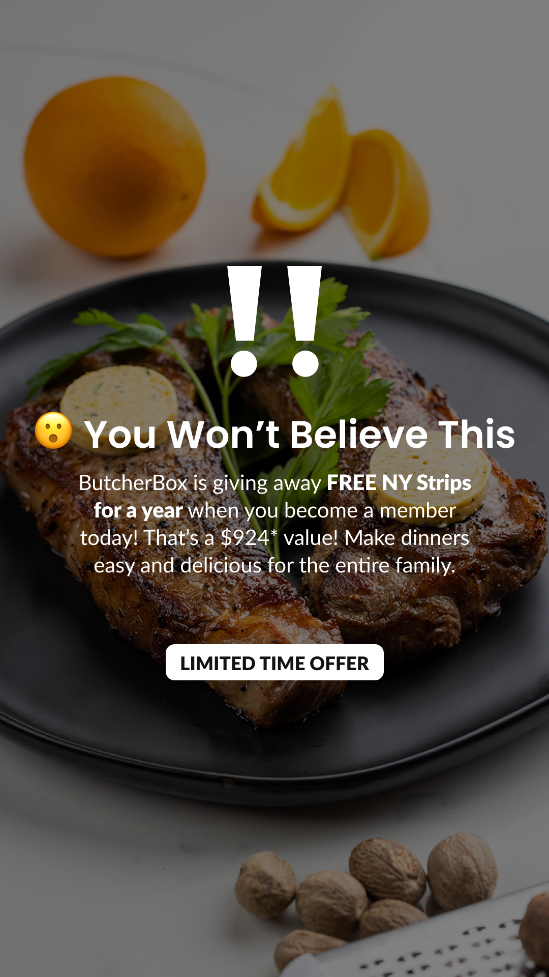 ButcherBox Facebook ad