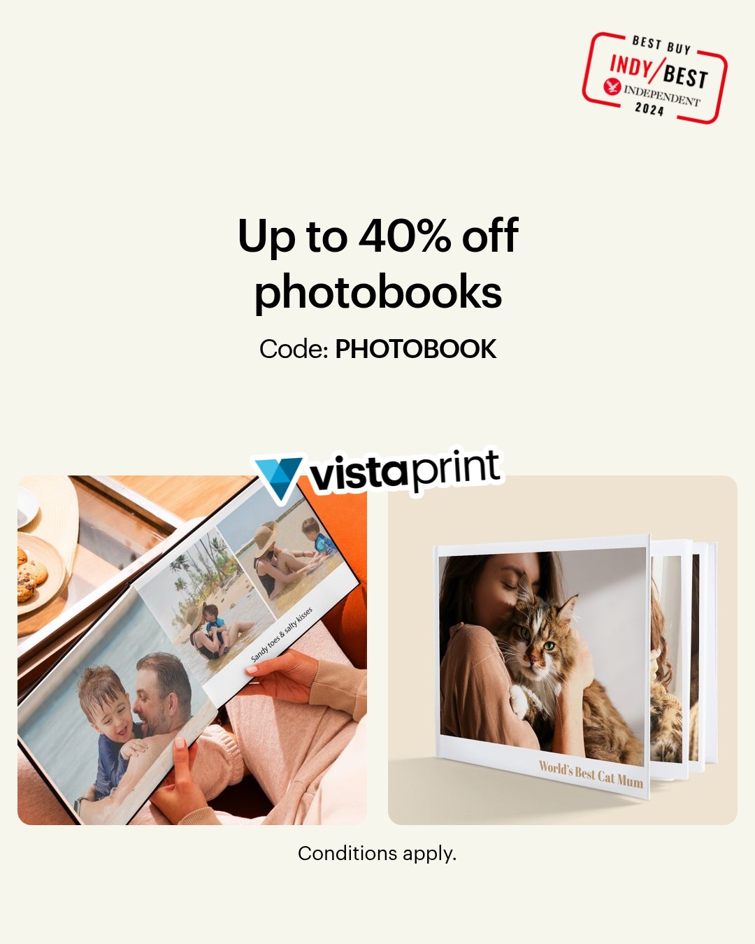 VistaPrint Facebook ad