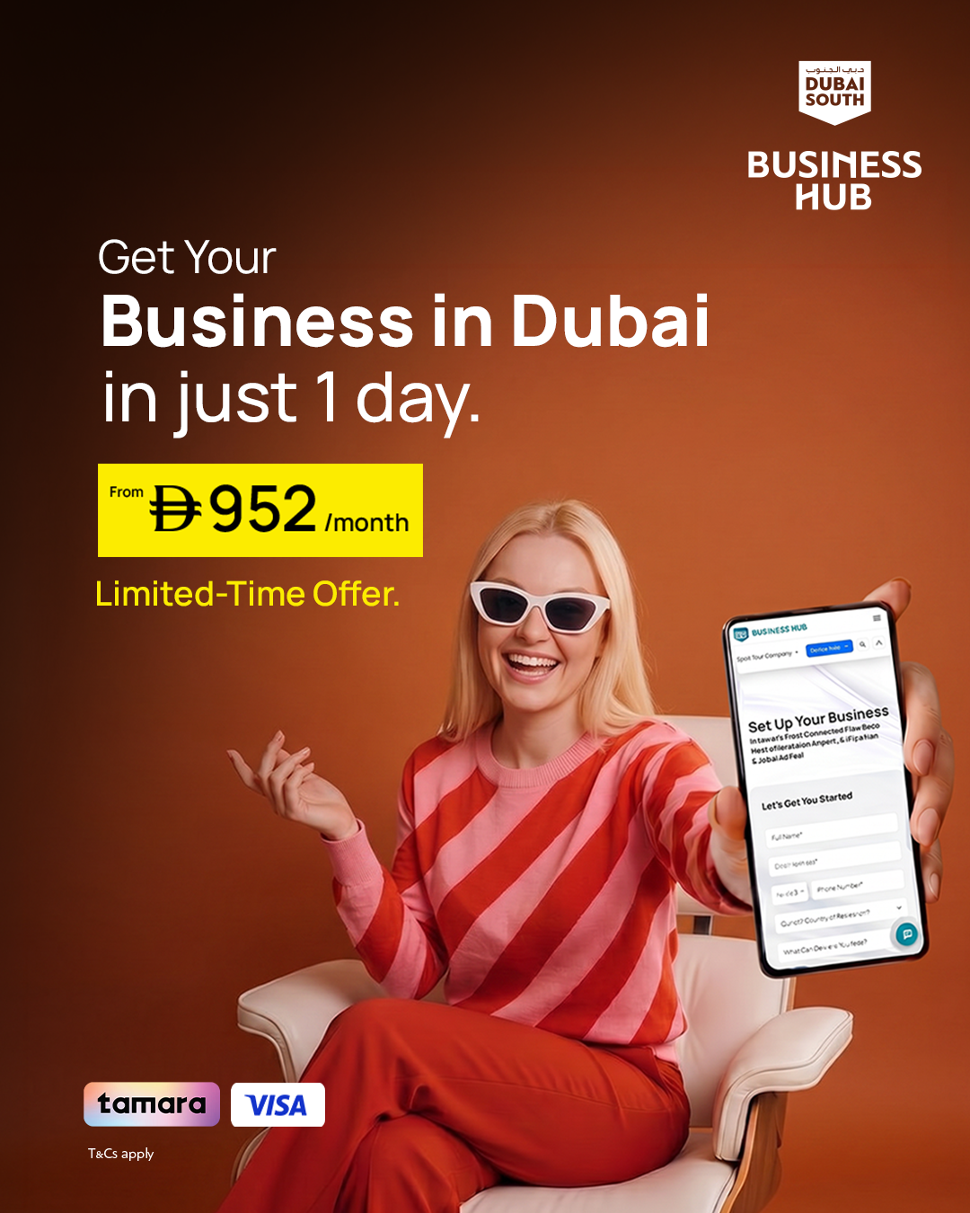 Dubai South Business Hub Free Zone Facebook ad