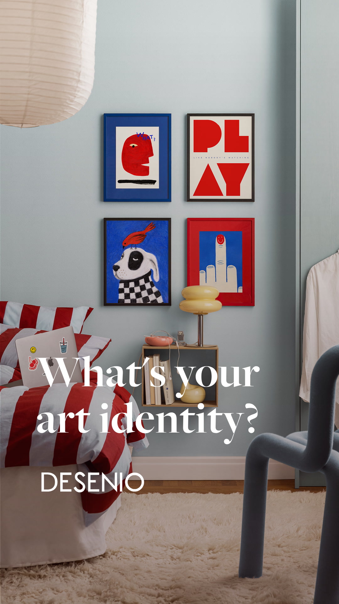 Desenio Facebook ad: Exprimez-vous avec l'art