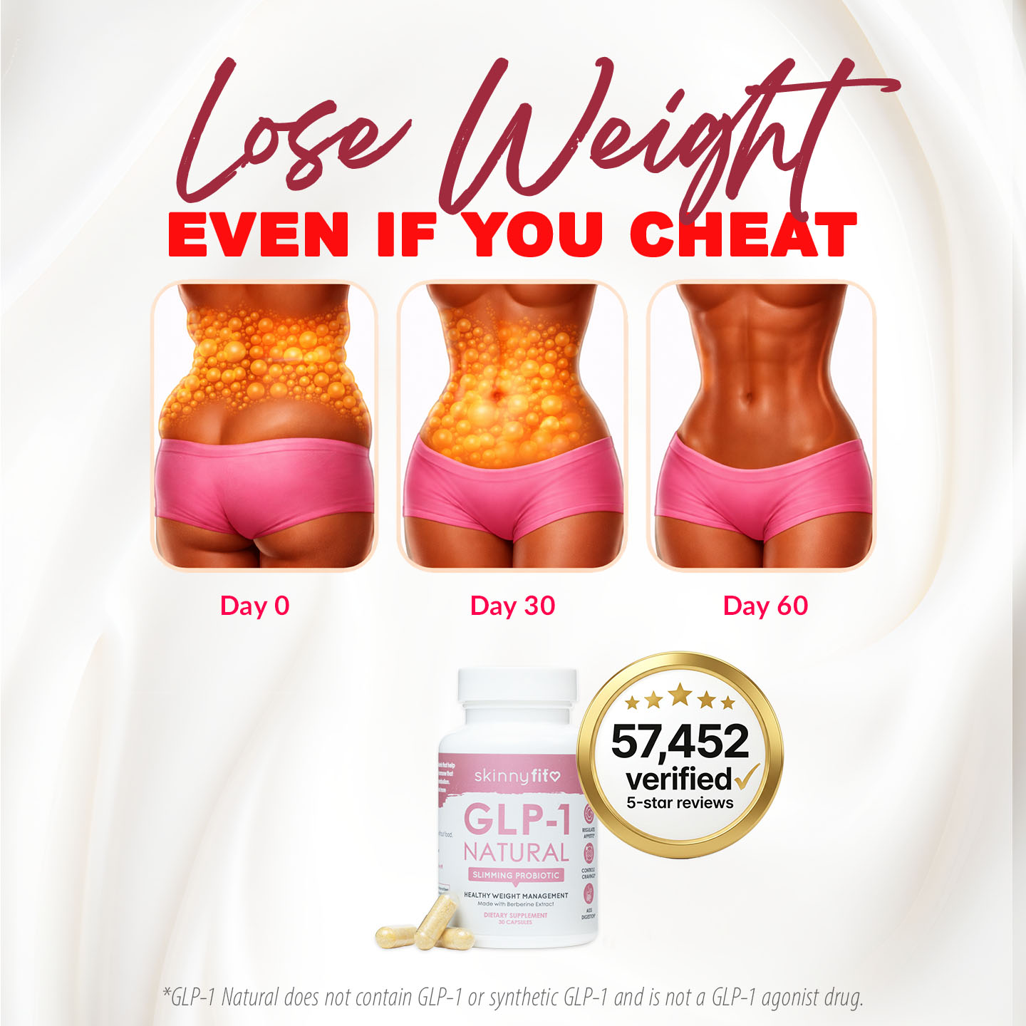 SkinnyFit Facebook ad: Effortless Weight Support, No More Dieting Frustration