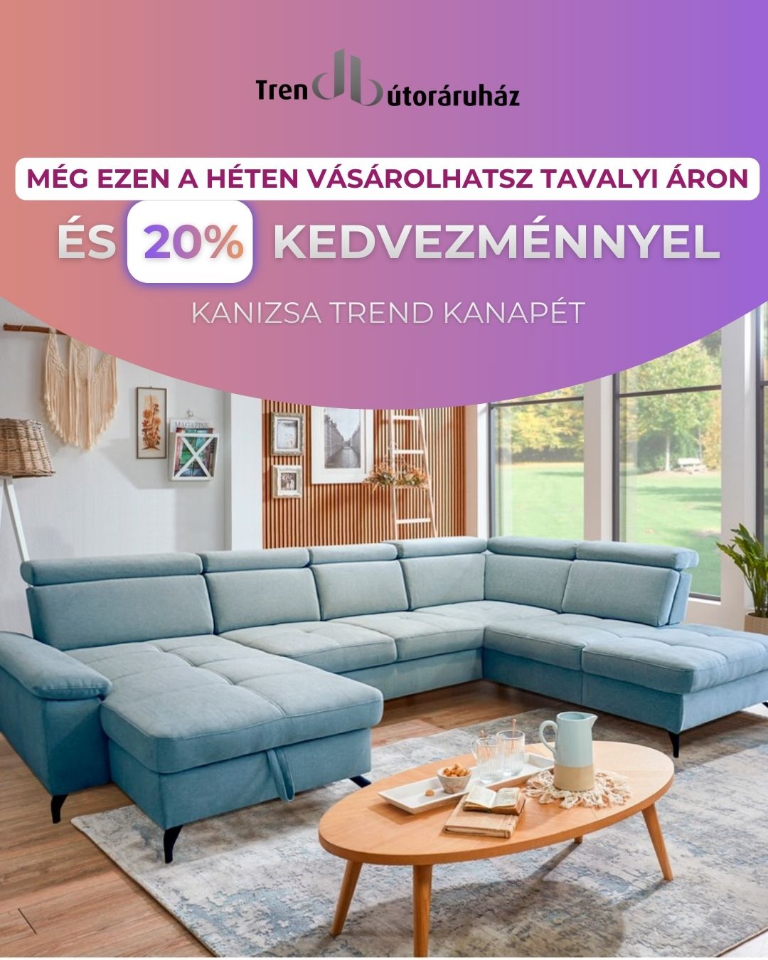 Trend Bútoráruház Nemesnádudvar Facebook ad: Ez az utolsó lehetőség, hogy még tavalyi áron…