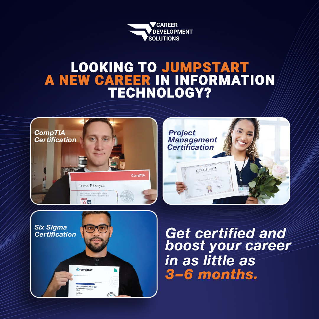 Career Development Solutions Facebook ad: Training for Unemployed // Grants Available