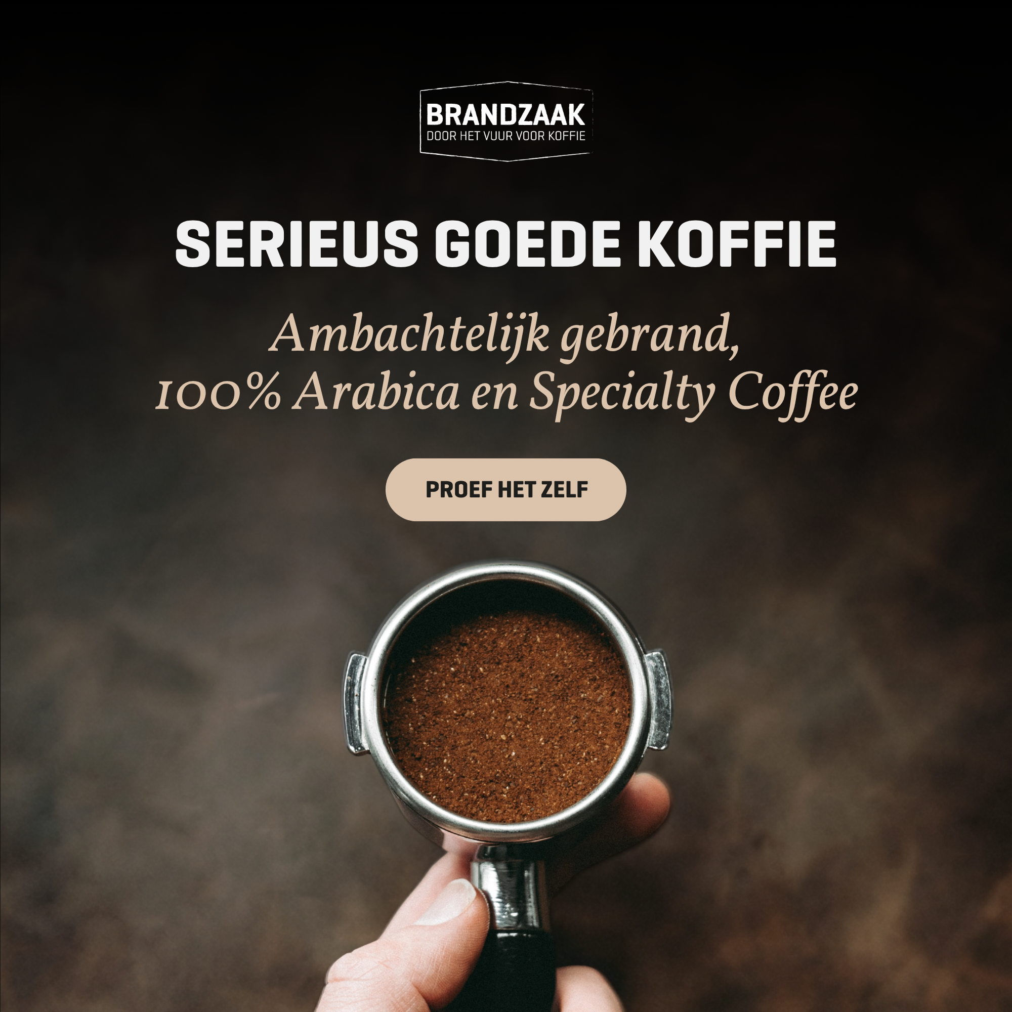 Brandzaak Koffie Facebook ad: Ontdek Brandzaak koffie