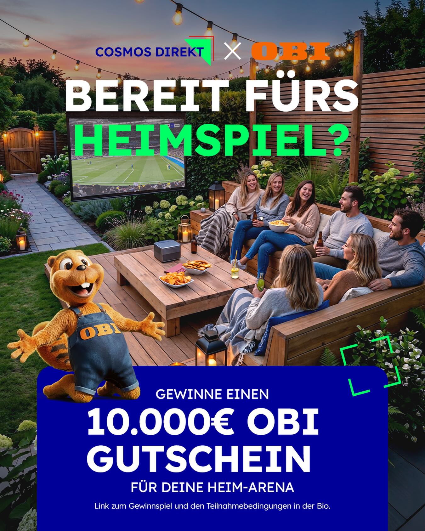 CosmosDirekt Facebook ad: Gewinnspiel
