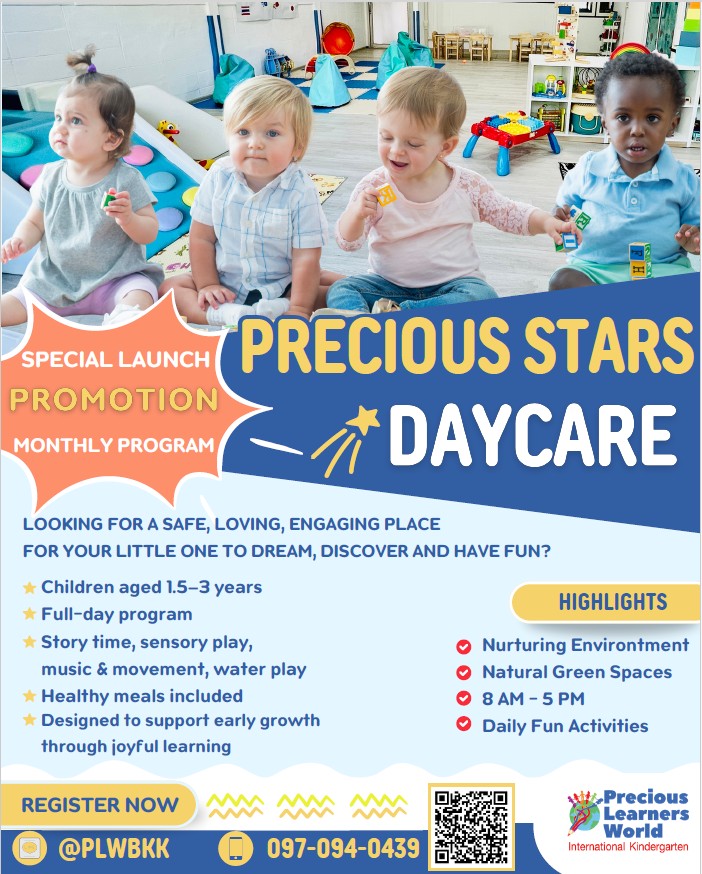 Precious Learners World Kindergarten Bangkok Facebook ad from Apr 8, 2026