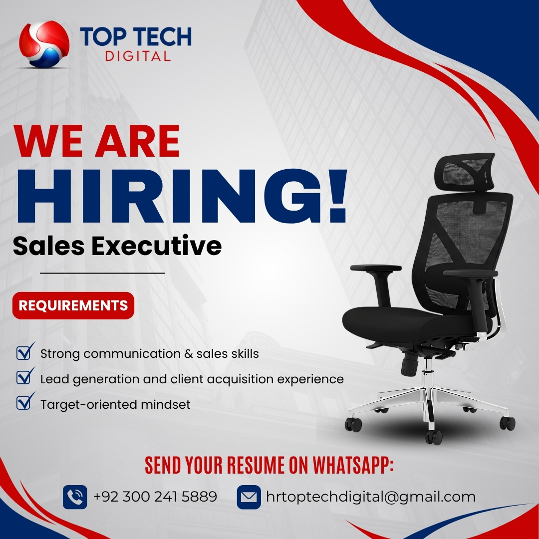 Top Tech Digital LLC Facebook ad: WE ARE HIRING, Sales Executive