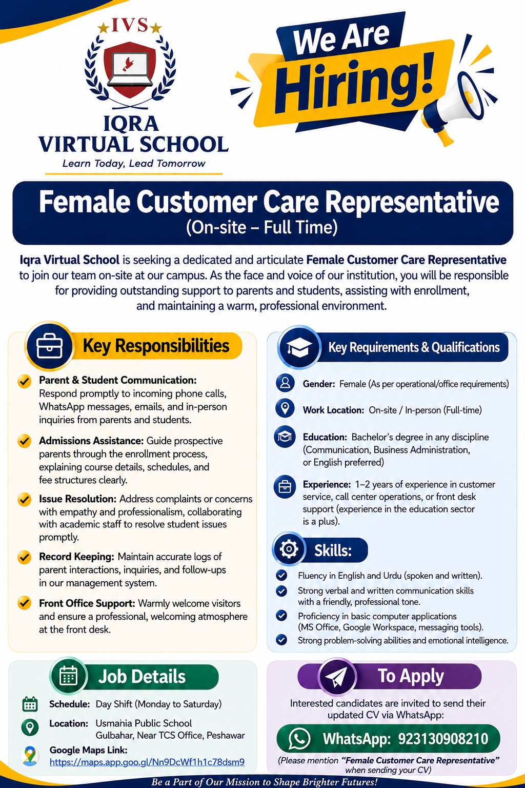IQRA Virtual School Facebook ad