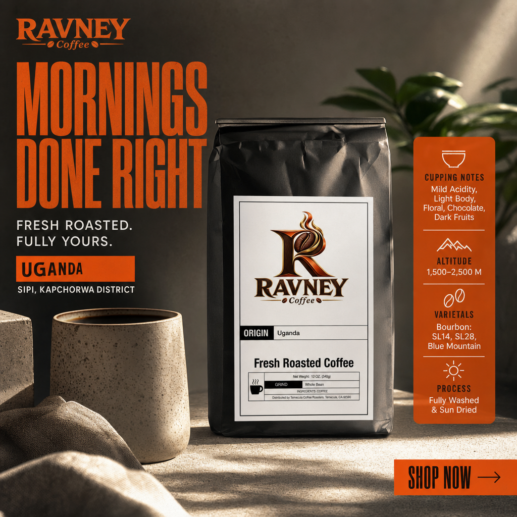 Working Mom of Two Facebook ad: Small Batch Ugandan Coffee