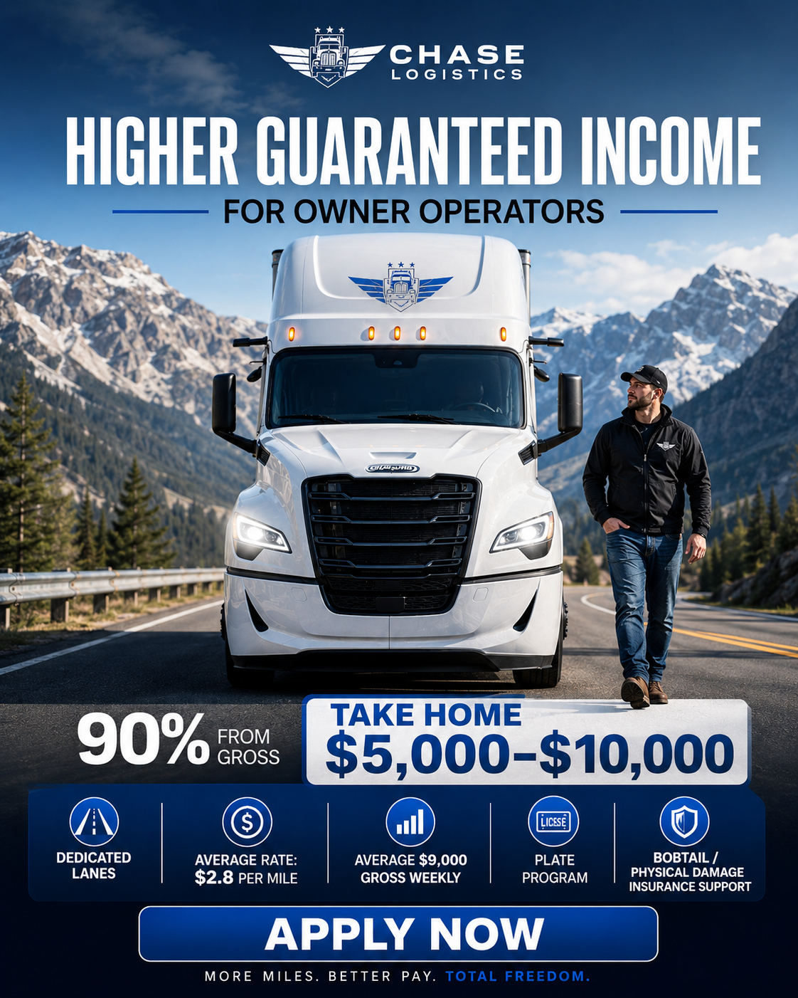 Chase logistics LLC Facebook ad from May 23, 2026