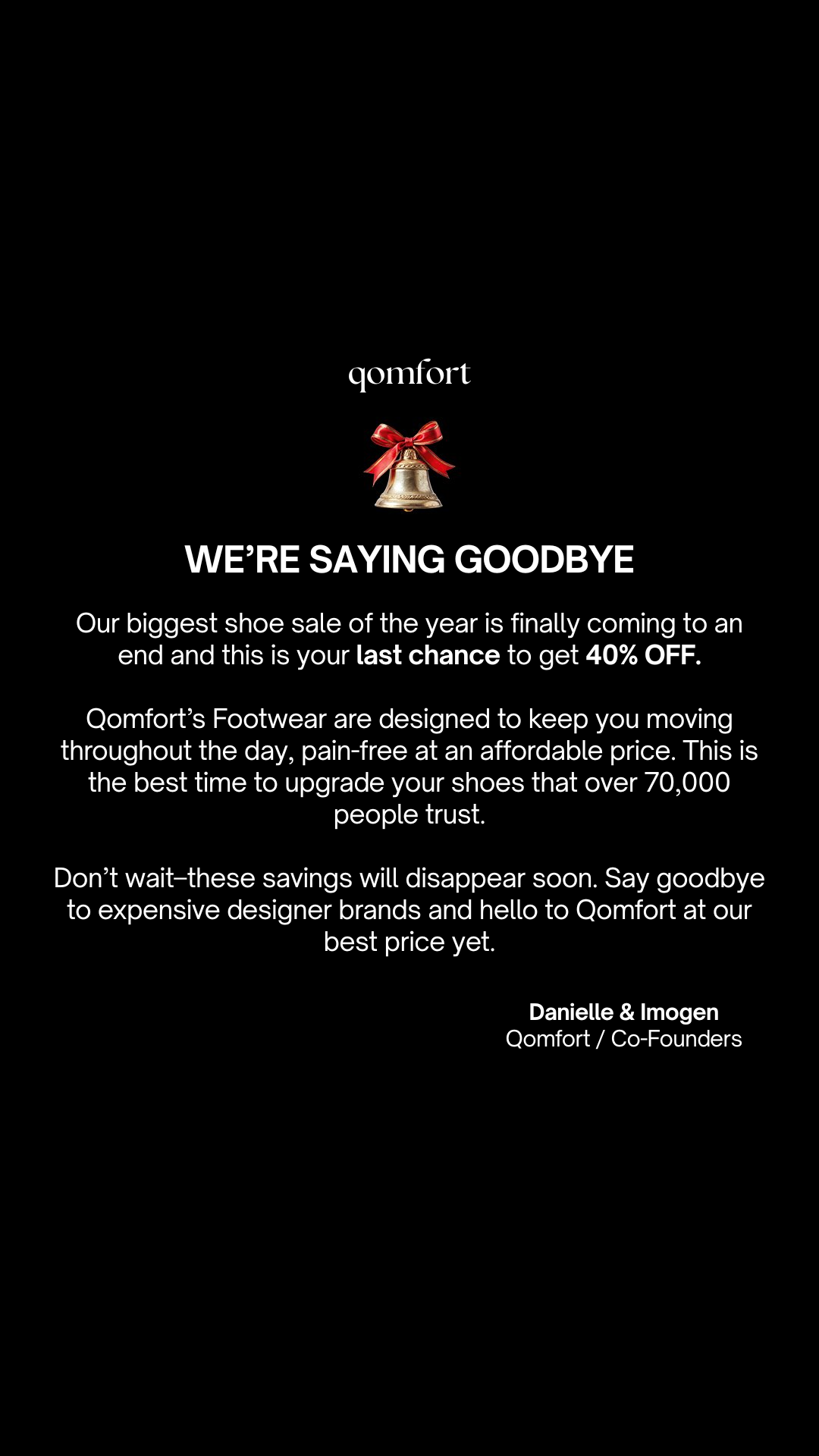 Qomfort Co. Facebook ad
