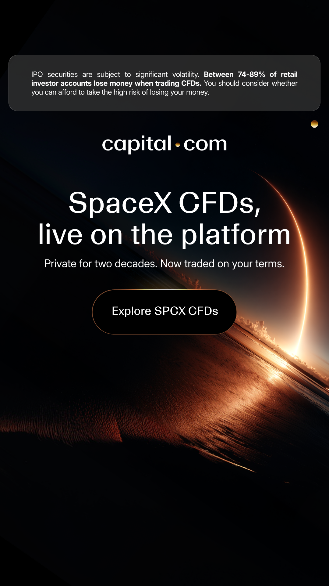 Capital.com International Facebook ad