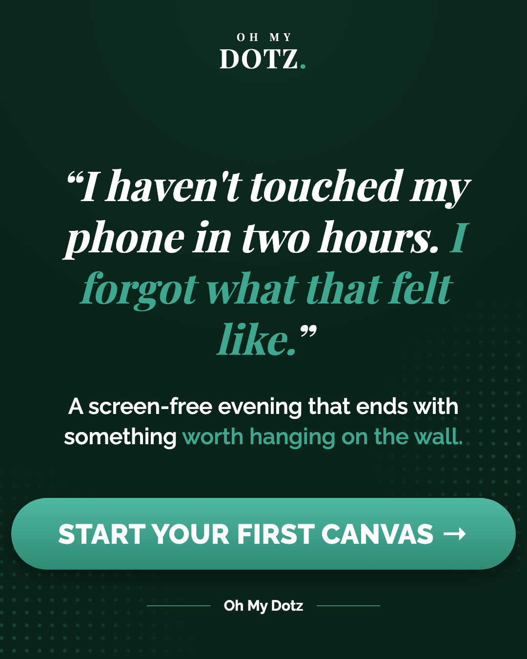 Oh My Dotz - Dot painting Facebook ad