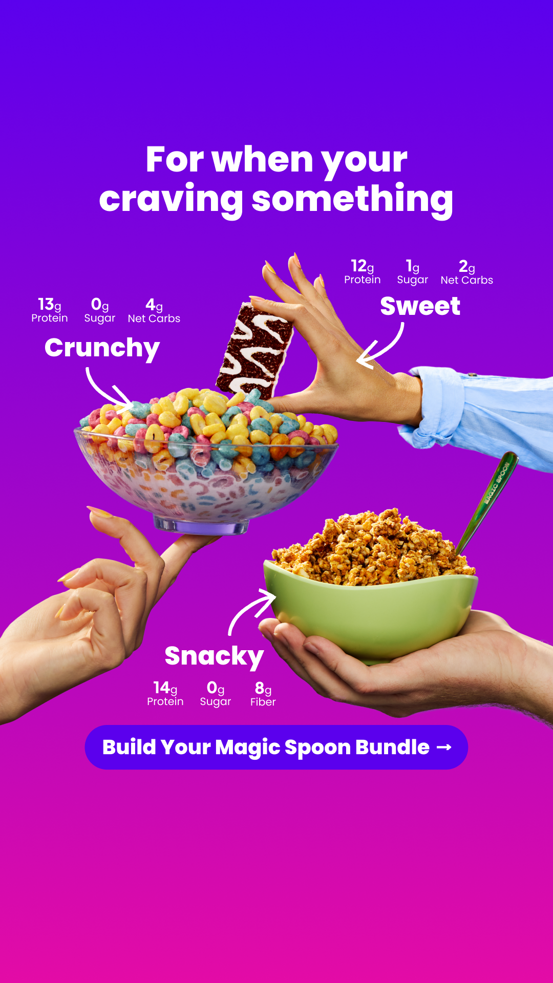 Magic Spoon Cereal Facebook ad: Save Up To 26% On Bundles