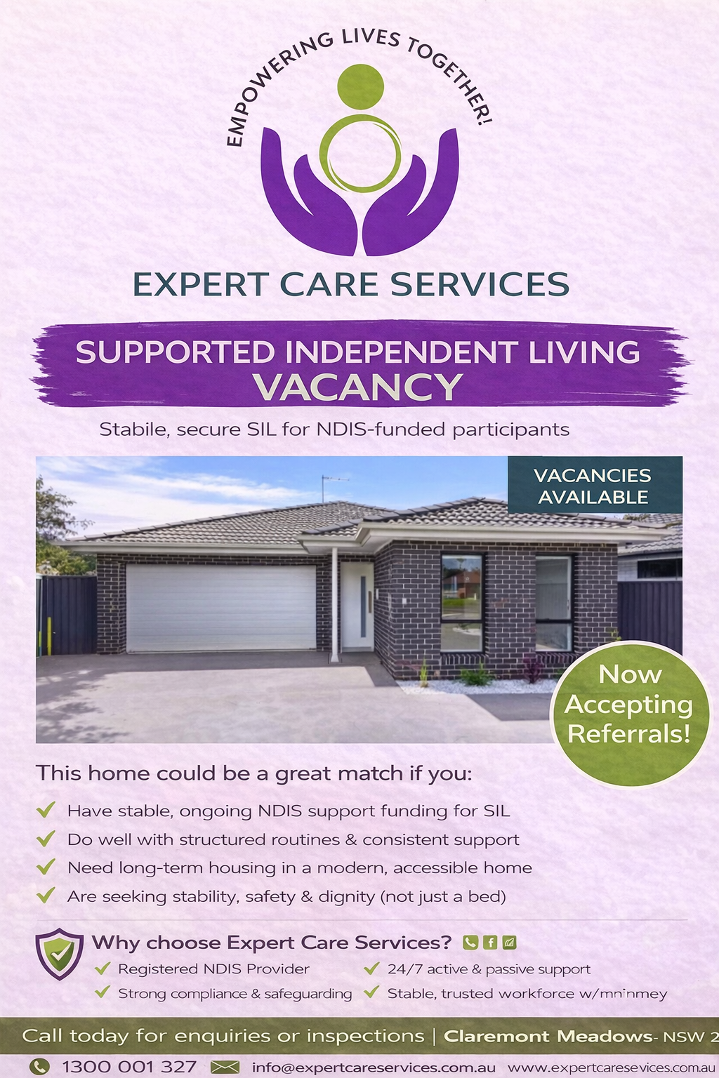 Expert Care Services Facebook ad from Jan 15, 2026