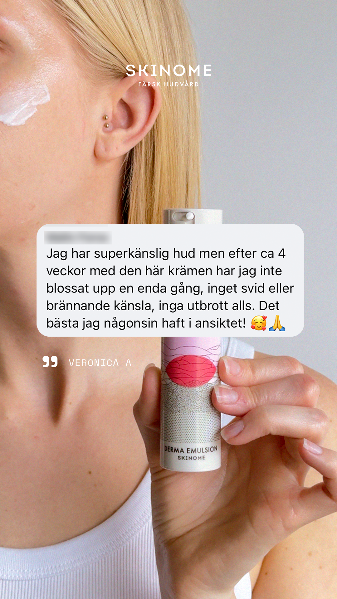 Skinome Facebook ad: Upptäck Derma Emulsion