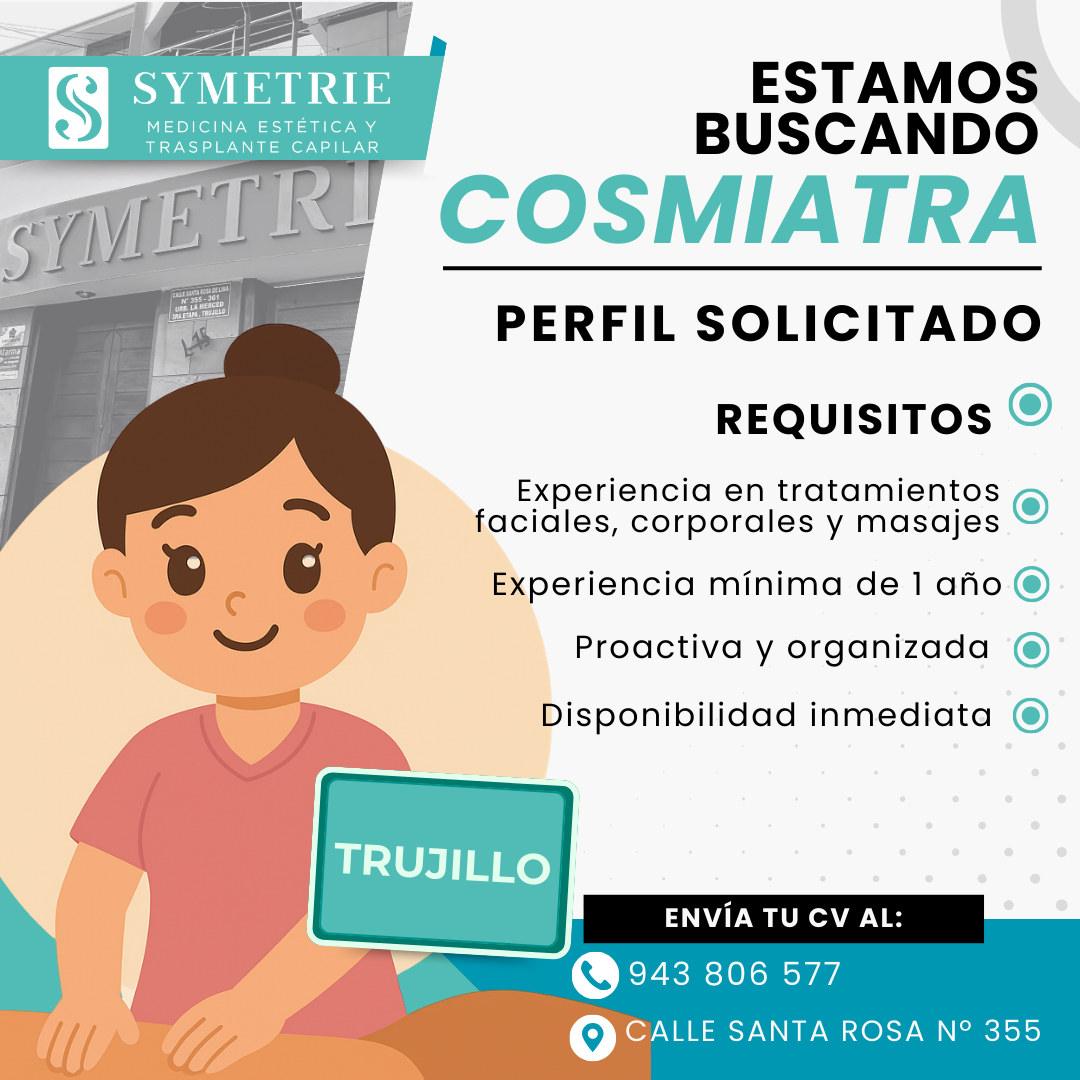 Symetrie Medicina Estetica y Trasplante Capilar Facebook ad: Postula hoy