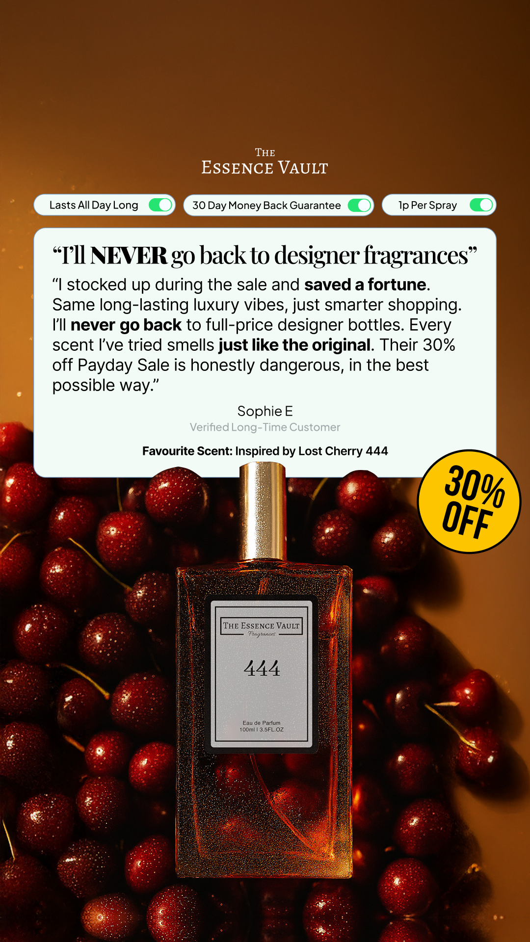 The Essence Vault Facebook ad