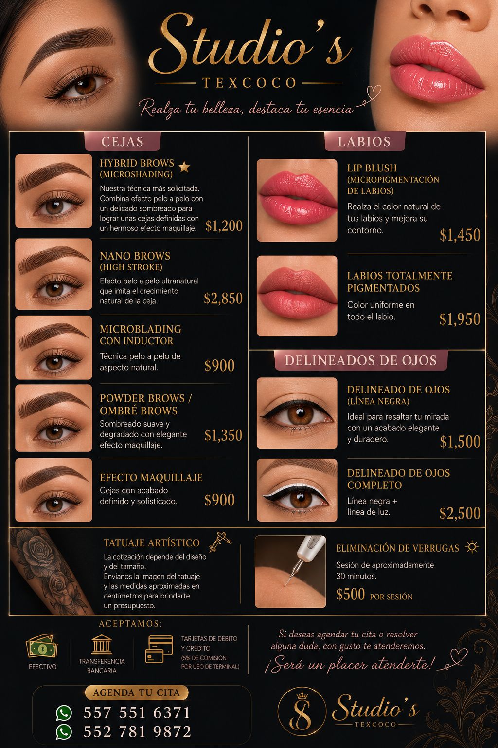 Studio's Texcoco Facebook ad: Tu rostro merece un diseño que resalte tu…