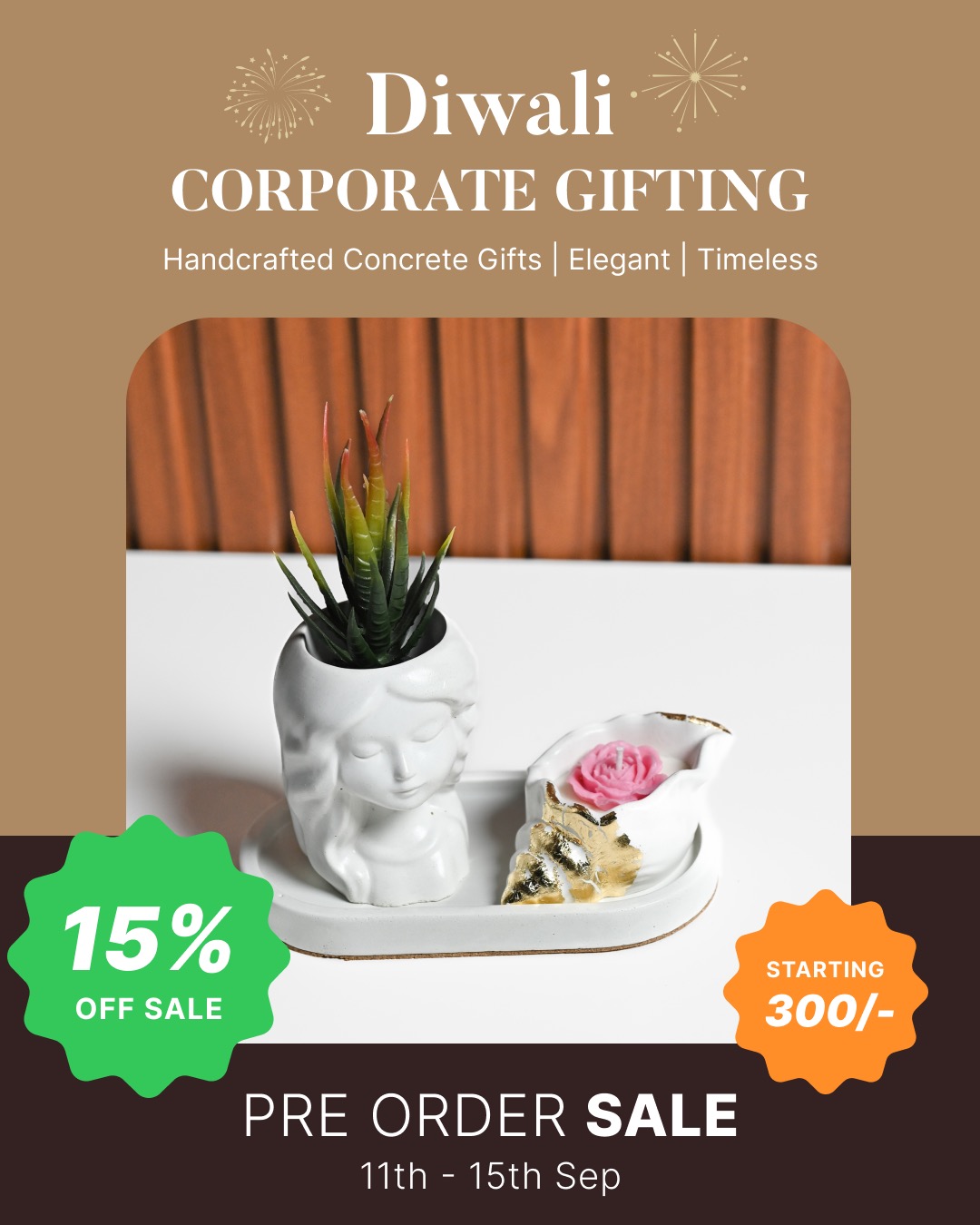 Concrete Kreation Facebook ad: Celebrate this Diwali with the perfect gifts!