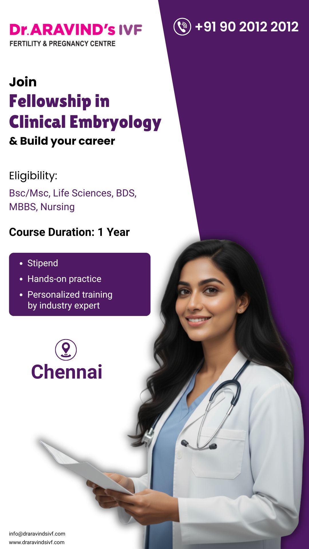 Dr.ARAVIND’S IVF Facebook ad from Jan 1, 2026