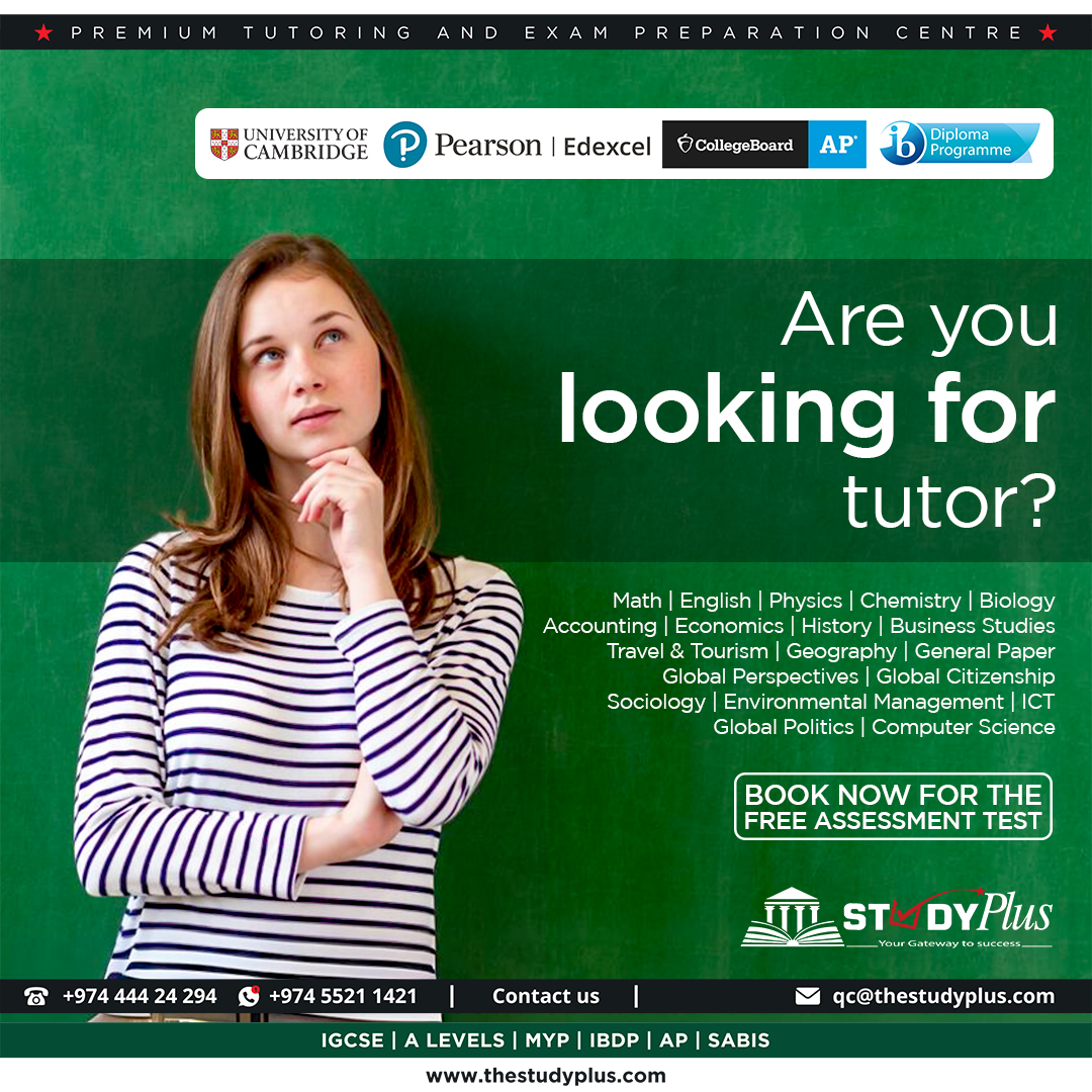 Study Plus Qatar Facebook ad