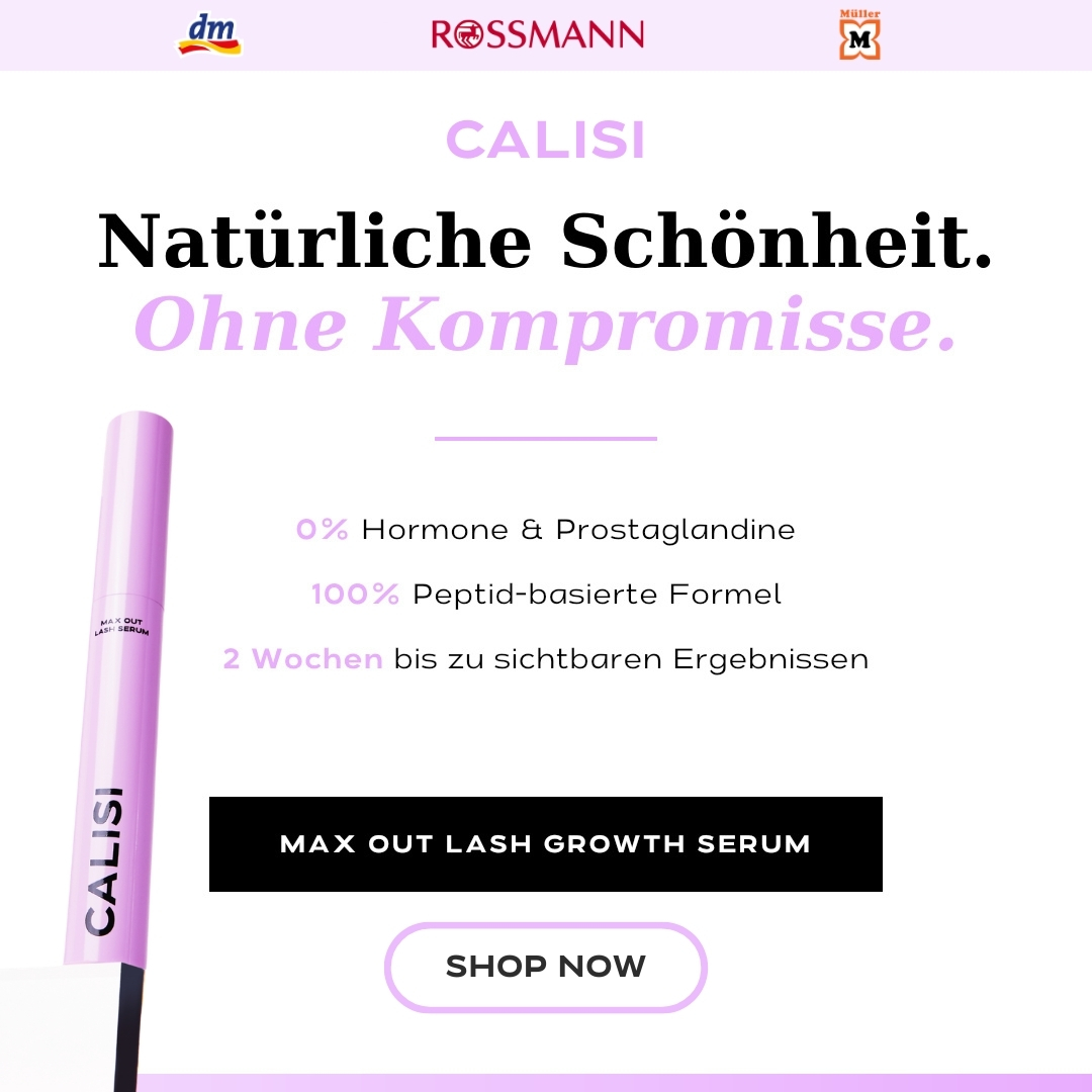 Calisi Beauty Facebook ad: Wimpernserum OHNE Nebenwirkungen? Ja, das geht!