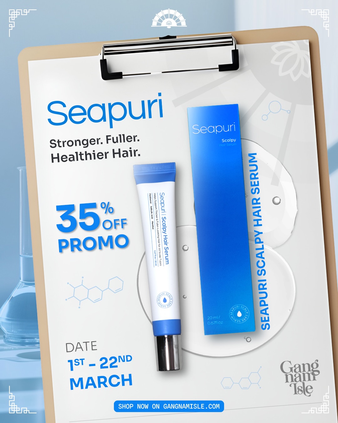 Gangnam Isle Facebook ad: Healthy hair starts at the scalp